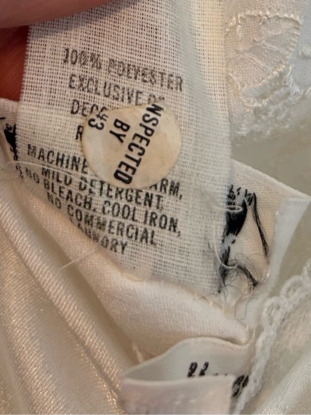 Dior Ivory Lace Slip Dress with Satin Ribbon - Picture 5 of 9